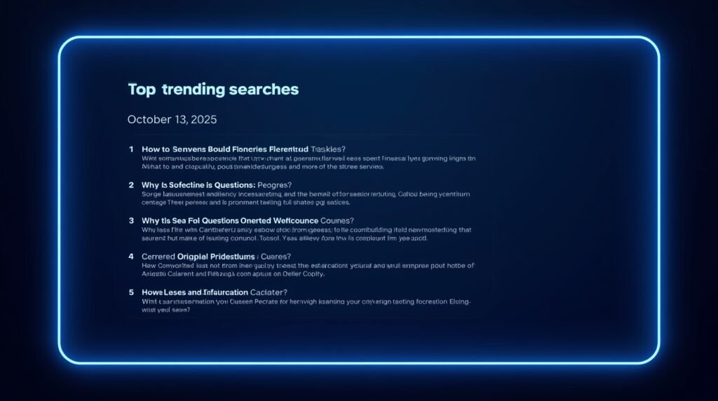 Top trending searches and questions for October 13, 2025 9