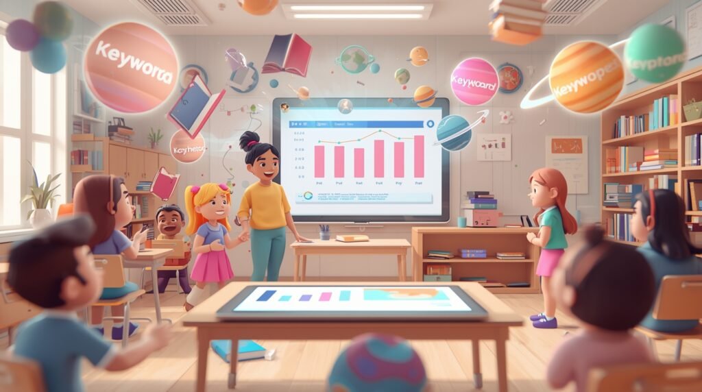 What are the trending keywords for educational videos (3)